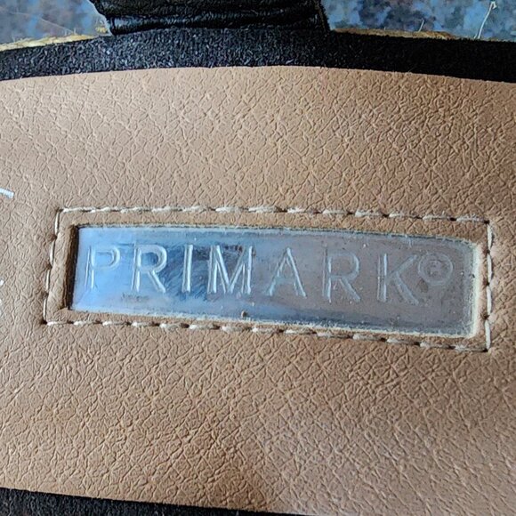 Primark Black Textile Strappy Wedges Size 7 - Picture 6 of 16